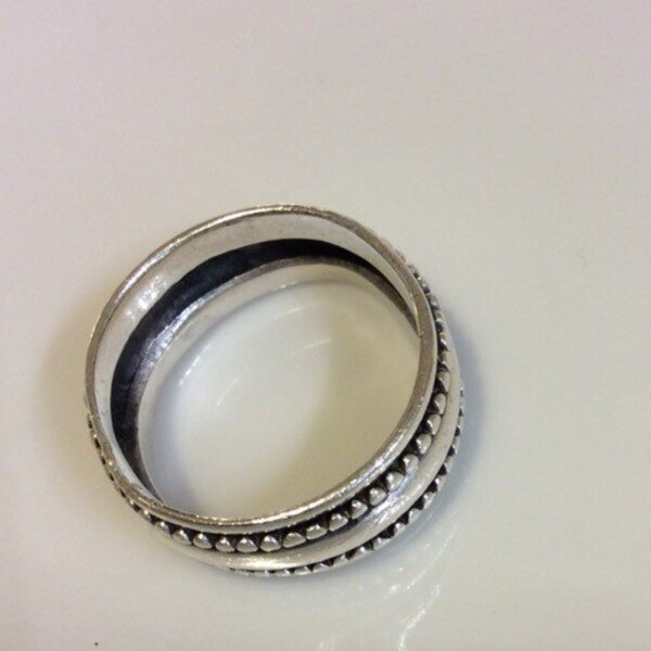 Mens vintage sterling silver band. Size 11.5