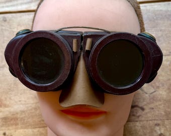Mad Max steampunk goggles, Willson vintage shop, motorcycle, welding glasses,Burning Man, Halloween/cosplay, safety eye protection