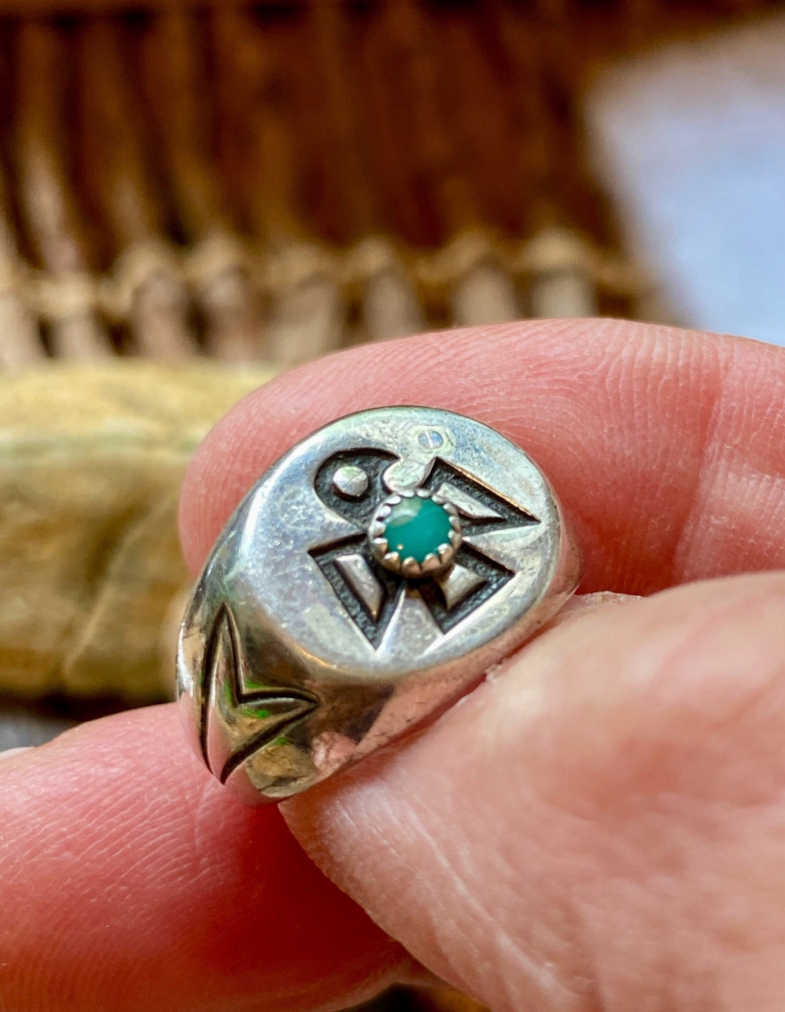 Thunderbird Ring, Sterling Silver Size 4 1/2 Bell Trading Thunderbird Ring, Sterling Silver Size 4 1/2 Bell Trading
