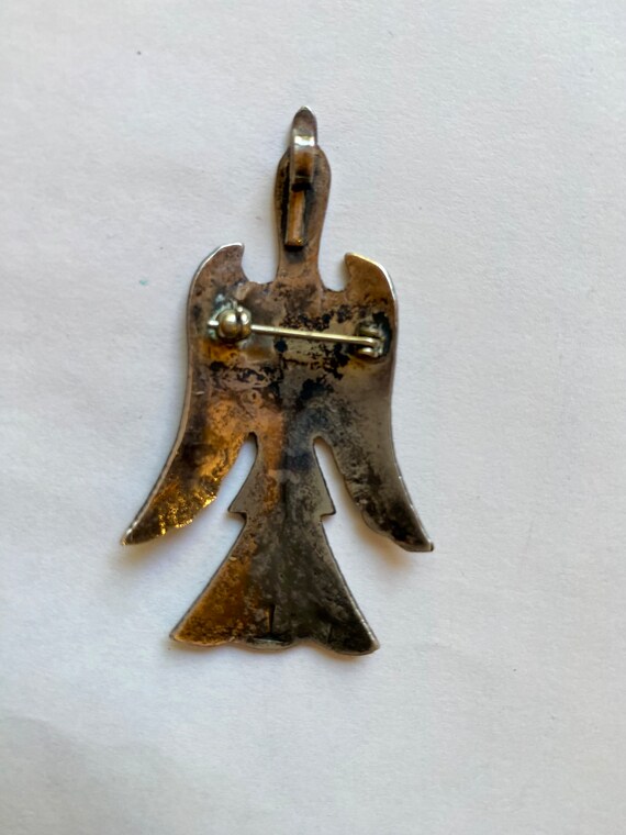 Early Tommy Singer big Peyote bird pendant or bro… - image 10