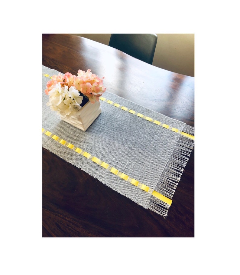 Mothers Day Table Runner Adorned with Ribbon image 1