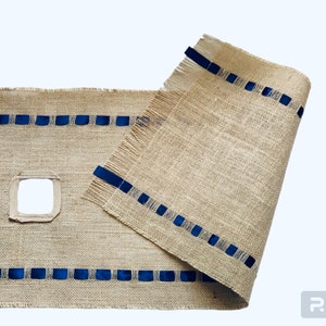 Patio Table Runner Burlap Runner for Umbrella Table Outdoor Decor image 5