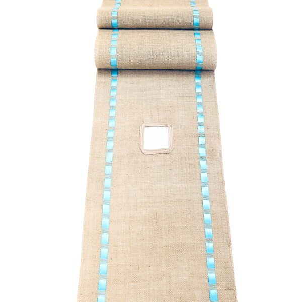 Patio Table Runner - Burlap Runner for Umbrella Table - Outdoor Decor