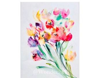 Tulip Watercolor Painting