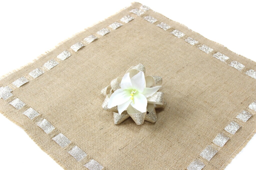 Fall Centerpiece Table Mat Burlap Mat Adorned with Ribbon Etsy