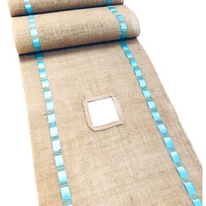 Patio Table Runner Burlap Runner for Umbrella Table Outdoor Decor image 3