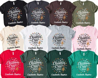 Personalized Christmas Crew 2026 tShirt,Custom Family Christmas 2026 Shirt, Family Matching Christmas Tshirt,Christmas Matching Shirt Gift