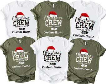 Christmas Crew Custom Shirt, Family Christmas Matching Shirts,Personalized Xmas Party Tee,Custom Christmas Group tShirt,Christmas Squad Gift