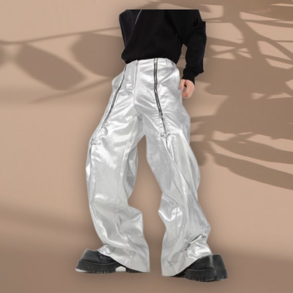 Monogram Embossed Suede Carpenter Pants - Men - Ready-to-Wear