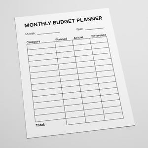 Monthly Budget Planer