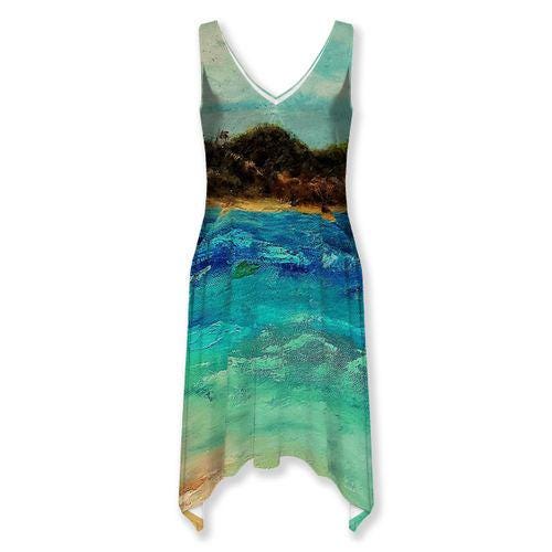 Handkerchief Hem Travel Sundress: Casual Dress, Flowy, Soft Fabric