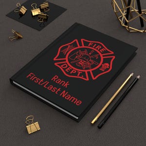 Personalized Firefighter Journal: Custom Hardcover EMS Notebook