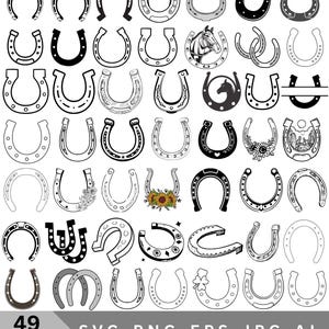 Horse Shoe SVG Bundle, Horse Shoe PNG Bundle, Riding Designs, Digital Download