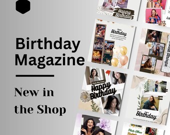 Custom Birthday Magazine | Editable Canva Template | Best Friend Gift | BF Birthday | Graduation Keepsake Magazine