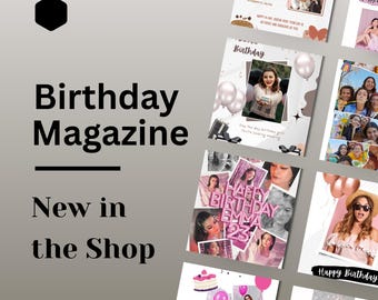 Editable Birthday Magazine Template | Custom Canva Magazine Gift | Best Friend, Boyfriend, Graduation Keepsake