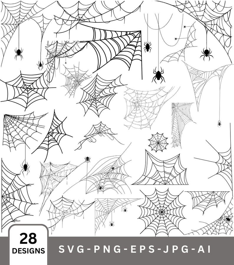 Spoad Web Spider Web SVG Bundle: Cricut Cut Files, PNG, EPS (instant Download - Etsy