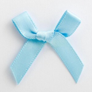 silk light blue bow