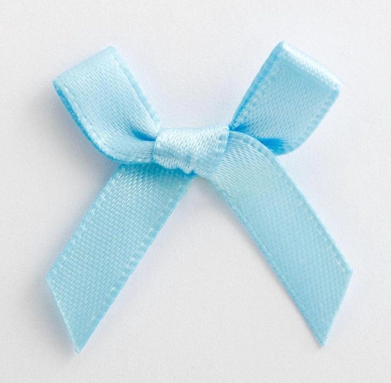 silk light blue bow