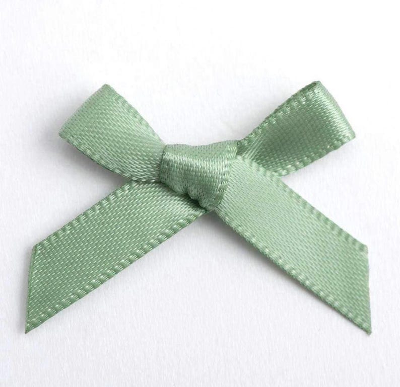 satin light green bow