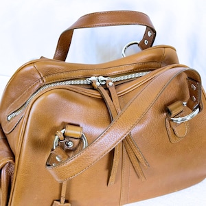Vintage Banana Republic Brown Leather Large Tote Bag/satchel