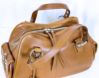 Vintage Y2K Banana Republic Brown Leather Shoulder Bag - Etsy