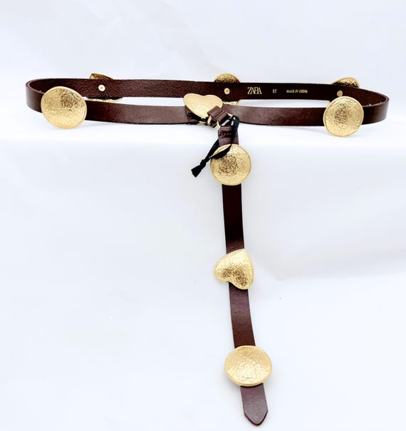 Brand new Zara Bohemian Beaded Belt with Tassels Zara Limited Edition Studded Tassel Sash Belt Black Gold W32  main image 4