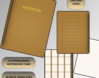 Customizable Digital Notebook: Goodnotes, Notability, iPad Tablet