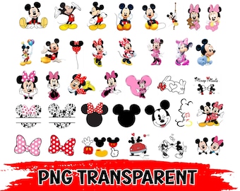 Mickey Mouse PNG, Mickey Clipart Bundle,Minnie Mouse Png, Mickey Png, Minnie PNG, Cute Cartoon PNG, Mickey Mouse Birthday Invitation