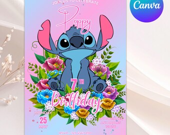 Faire-part d'anniversaire de point, modèle de toile modifiable, invitation à une fête 5 x 7 pouces, téléchargement numérique, modèle de fans de point