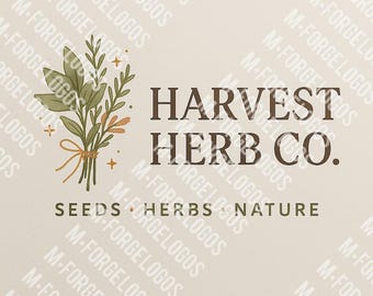 Harvest Herb Co. - Samen & Kräuter Logo (Digitaler Download)