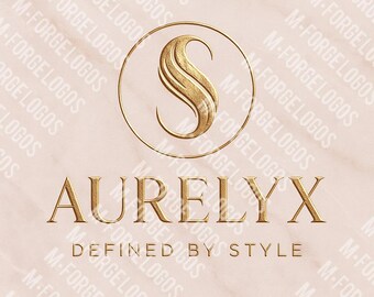 Aurelyx - Luxuriöses Hair and Style Logo (Digitaler Download)