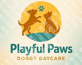 Playful Paws - Doggy Daycare Logo (Digitaler Download)