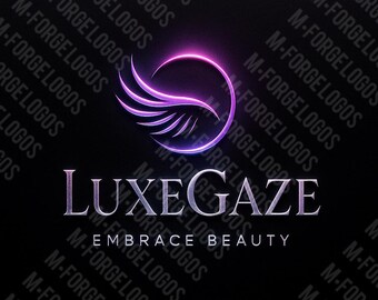 LuxeGaze - Beauty & Lash Logo (Digitaler Download)