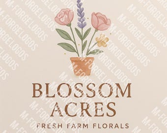 Blossom Acres - Blumenfarm Logo (Digitaler Download)