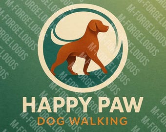 Happy Paw - Hunde Gassi Logo (Digitaler Download)
