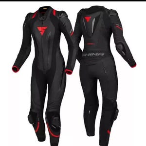 Men’s Black & White Leather Motorcycle Suit – Faylon Exports 2-Piece Biker Racing Gear with Armor