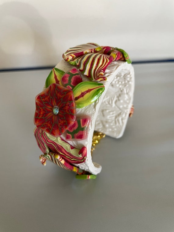 Polymer clay cuff bracelet deals