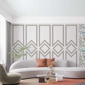 Pre-cut and paintable trim panels, easy install molding, Quick upgrade for your home interior