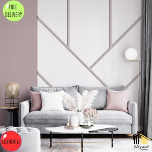 Minimalist Panel Molding, custom wall molding, Pre-cut and paintable trim panels, decorative wall trim