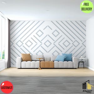 Living Room Molding, Pre‑cut Wall Trim, Wall Molding, Luxury Wall Panel, Wall Molding Package, Paintable Wall Molding