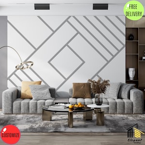 Geometric wall panel, easy install molding, Wall molding, Wall panel, Wall molding kit, custom wall molding package, wall trim molding