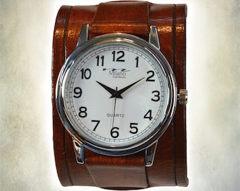 Leather Cuff Watch - Classic
