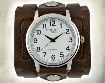Women’s Strap Leather Cuff Watch