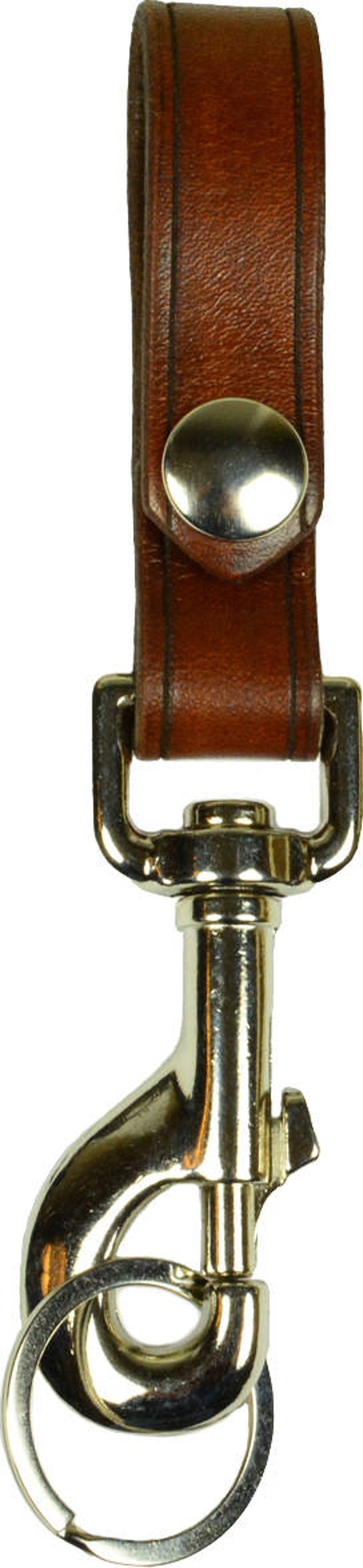 Leather Key Chain Belt Loop With Key Ring & Swivel Hook Etsy