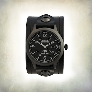 Men's Black Leather Cuff Watch - Timex Expedition