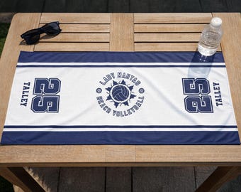 Personalized Cooling Towel with Custom Logo, Name & Number, Football, Gym School Tournaments, Team Gift, 12" X 31.5" Size, travel team