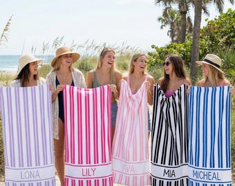Personalized Beach Towels, Monogrammed Beach Towel, Custom Beach Towel, Bridesmaid Towel, Girls Trip Towel, kids pool towel ,Girls Trip 2026