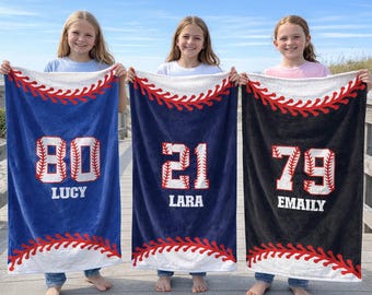 Personalized Baseball Beach Towel,Youth Baseball Gift Beach Towel with Name,Personalized Gift for Toddlers/Kids/Adults,Team Gifts,Pool Party