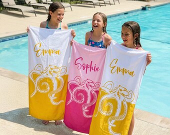 Octopus Personalized Beach Towel,Octopus Party Favors,Custom Beach Towel,Octopus Birthday Gift For Kids,Octopus beach towel kids