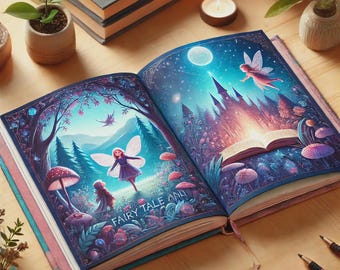 Fairy Tale Coloring Book for Kids: Unicorns, Princesses, Dragons (PDF Printable A4 Pages)
